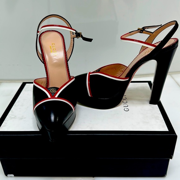 BRAND NEW AUTHENTIC GUCCI BLACK HIGH HEEL SHOES - Picture 1 of 9